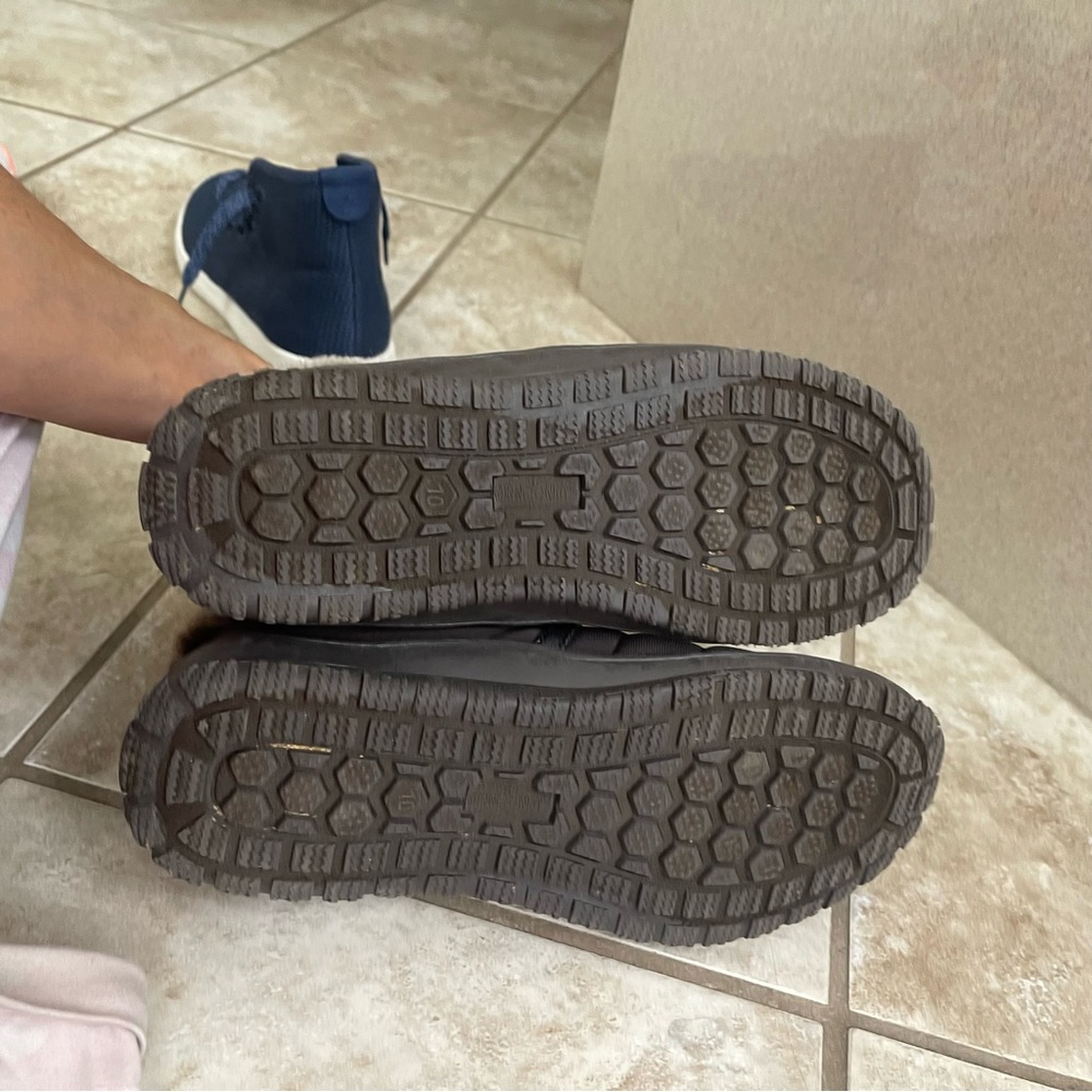 Minnetonka Tulsa Check Faux Fur Slip On Brown Quilted Nylon 69002 Womens Size 10 - Picture 11 of 12